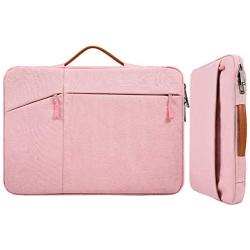 11.6-12.9 Inch Water-Resistant Laptop Briefcase for Women Ladies Bag with Handle for Acer R 11 11.6 Chromebook, ASUS Chromebook 11.6, Macbook Air 13 A1932, Dell Surface HP Lenovo Carrying Sleeve, Pink