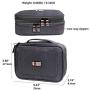 Electronics Organizer Travel Cable Cord Wire Bag Accessories Gadget Gear Storage Cases (Dark Gray)