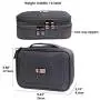 Electronics Organizer Travel Cable Cord Wire Bag Accessories Gadget Gear Storage Cases (Dark Gray)