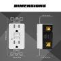 30 Pack - ELECTECK 15A/125V Tamper Resistant GFCI Outlets, Decor Receptacles with LED Indicator, Decorator Wall Plate and Screws Included, ETL Certified, White