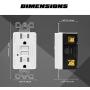 2 Pack - ELECTECK 15A/125V Tamper Resistant GFCI Outlet, Duplex Receptacle with LED Indicator, Decorator Wall Plate and Screws Included, Residential and Commercial Grade, ETL Certified, White