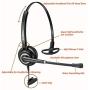Beebang Office Telephone Headset RJ9 Jack with Pro Noise Canceling Microphone and Mute Switch Controls for Plantronics Jabra Polycom Mitel Nortel Shoretel Aastra Avaya Alcatel Landline Phones