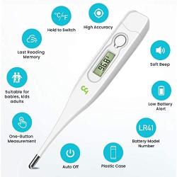 Medical Oral Thermometer for Adults, Thermometer for Fever, Oral Underarm Rectal Temperature Thermometer for Adults and Kids, Fast and Accurate, C/F Switchable by Femometer