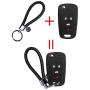 4 Buttons Remote Key Silicone Rubber Keyless Entry Shell Case Fob and Key Skin Cover fit for Chevrolet Camaro Cruze Volt Equinox Spark Malibu Sonic Buick for Opel (BLACK)