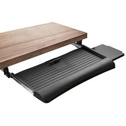 Mount-It! Keyboard Drawer Under Desk with Mouse Platform, Easy-Glide Sliding Under-Counter Computer Keyboard Tray 21 inch Wide