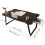 MJUNM Laptop Desk, Lap Desk Bed Table Tray for Eating Writing Foldable Desk with iPad Slots for Adults/Students/Kids, Adjustable Notebook Stand with Drawer, Card Slot, Black