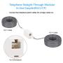 RJ11 6P4C Inline Coupler, Uvital Modular Female to Female Straight Telephone Extension Cable Cord Coupler Adapter Jack White(2 Pack)