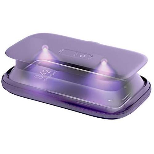 HoMedics UV Clean Phone Sanitizer, UV Light Sanitizer, Fast Germ Sanitizer for Cell Phone, Makeup Tools, Credit Cards, Keys, Glasses, Kills 99.9% of Bacteria & Viruses, Purple