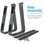 Macally Aluminum Laptop Stand for Desk - Works with all Macbook /Pro/Air & Laptops between 10” to 17.3” - Sleek and Sturdy Laptop Riser - (ASTANDSG), Space Gray