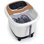 Giantex Foot Spa Bath Massager w/ Heat, Water Shower Adjustable in Angles, Motorized Shiatsu Massage Balls & 2 Maize Rollers, Time & Temper Control, LED Display, Home Pedicure Foot Bath Tub, Brown