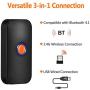 Tera Mini Wireless Barcode Scanner Compatible with Bluetooth, Printed Digital 1D 2D QR Barcode Reader Scanner Portable for PC, Laptop, Smartphone and Tablet with Vibration Alert Function