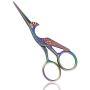 BIHRTC 4.5 Inch Embroidery Scissors Small Sewing Scissors Stork Bird Scissors Stainless Steel Sharp Craft Scissors Crochet Scissors for Crafting Art Work Threading Needlework