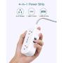Small Flat Power Strip - Addtam 2 Outlet Portable Plug Strip with 2 USB Ports(1 USB-A Quick Charge, 1 USB-C PD 18W), 5 ft Extension Cord for Travel, Cruise, Desk, and Home Office