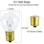 Lava Lamp Bulb 25 Watt, 6 Packs The Lava Original Replacement Bulb for 14.5-Inch/20-Ounce Lava Lamp, E17 Base 120 Volt Lava Lamp Replacement Bulbs, S11 Bulb - Dimmable - High Temp Resist - Warm White