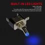 DaierTek 2pcs 12V Blue LED Lighted Toggle Switch Marine SPST 3 Pin ON OFF for Automotive Car RV Vehicles Truck Boat