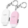 YDO Safe Personal Alarm, 130db Personal Safety Alarm Siren Song for Women Keychain with USB Rechargeable, LED Flashlight, Emergency Self Defense Safe Sound for Kids & Elderly 2 Pack (Pink&White)