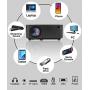 Luby Portable Movie Projector with Free Projector Screen Perfect for Fun Camping Neighborhood Gathering Backyard Movie