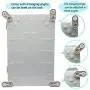 Zulkit Junction Box ABS Dustproof Waterproof IP65 Electrical Boxes Hinged Shell Outdoor Universal Project Enclosure Grey Clear Cover With Lock and Mounting Plate 11.8x7.9x6.3 inch(300x200x160mm)