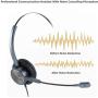 Emaiker Wired Telephone Deskphone Headset Mono Landline Headphone with Noise Canceling Microphone & RJ9 QD Cord Work for Avaya Aastra Alcatel Lucent AltiGen Comdial Digium Gigaset InterTel Fanvil,LG