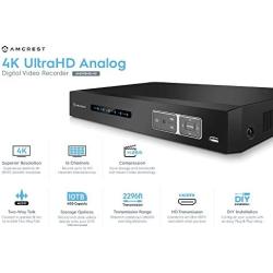 Amcrest 4K UltraHD 16 Channel DVR Security Camera System Recorder, 8MP Security DVR for Analog Security Cameras & IP Cameras, Remote Smartphone Access, Hard Drive & Cameras NOT Included (AMDV8M16-H5)