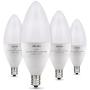 Albrillo E12 LED Candelabra Light Bulbs, LED Bulbs Daylight, LED Ceiling Fan Light Bulbs, 40 Watt Equivalent, Candelabra Base, Chandelier Light Bulbs, Non-Dimmable, 4 Pack