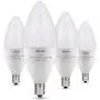 Albrillo E12 LED Candelabra Light Bulbs, LED Bulbs Daylight, LED Ceiling Fan Light Bulbs, 40 Watt Equivalent, Candelabra Base, Chandelier Light Bulbs, Non-Dimmable, 4 Pack