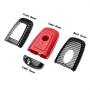 TANGSEN Smart Key Fob Case for FORD EDGE EXPEDITION EXPLORER FUSION MUSTANG COBRA 4 Button Keyless Entry Remote Personalized Protective Cover Plastic Carbon Fiber Pattern Red Silicone