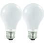 Satco S2408 72 Watt (100 Watt) 1490 Lumens A19 Halogen Warm White 3000K Soft White Light Bulb, 2-Pack
