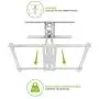 Kanto PDX680W Full Motion Articulating TV Wall Mount for 39-inch to 80-inch TVs Weighing up to 125 Pounds | Integrated Cable Management | Low Profile and 24 in Extension | White