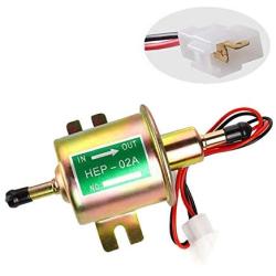 Electric Inline Fuel Pump 12v Universal Transfer Low Pressure Gas Diesel Gasoline Fuel Pump for Carburetor Lawnmower 4-7 PSI