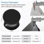ITNRSIIET Mouse Pad, Ergonomic Mouse Pad with Gel Wrist Rest Support, Gaming Mouse Pad with Lycra Cloth, Non-Slip PU Base for Computer, Laptop, PC, Home, Office & Travel, Black