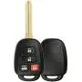 KeylessOption Keyless Entry Remote Uncut Car Blank Key Blade Case Fob Shell for Toyota Camry Scion HYQ12BDM