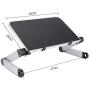 Laptop Stand Adjustable, Aluminum Notebook Stand Tablet Desktop Holder, Ergonomic Laptop Riser Elevator for Desk, Foldable Metal Holder for iPad MacBook Pro Air Lenovo HP XPS (Black, Large)