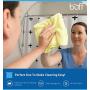Buff Microfiber Cleaning Cloth | Black (12 Pack) | Size 16'' x 16'' | All Purpose Microfiber Towels - Clean, Dust, Polish, Scrub, Absorbent 