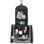 DMJSL Womens Medium Ladies Toiletry Travel Bag Hanging Toiletry Bag – Travel Makeup Organizer and Cosmetic Case, Travel Bag Organizer Toiletry TSA Approved, Black Leopard Print