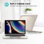 ProCase MacBook Pro 16 Case 2019 A2141 with Touch Bar & Touch ID, Heavy Duty Slim Hard Shell Dual Layer Protective Cover with Fold Kickstand for MacBook Pro 16 Inch 2019 Release -Khaki
