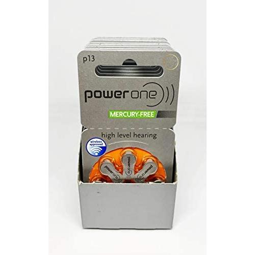 80 PowerOne Power One Size 13 Hearing Aid Batteries