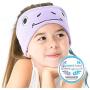 CozyPhones Kids Headphones for Girls Volume Limited with Thin Speakers & Super Soft Stretchy Headband - Perfect Toddlers & Children’s Earphones for Home, School & Travel - Purple Froggy