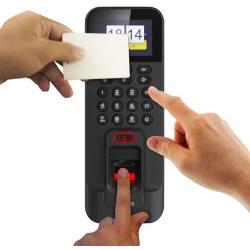 Visionis VIS-3013 Indoor Access Control Time Attendance Black Waterproof WiFi TCP/IP Wiegand Fingerprint Biometric IP42 Card Reader Keypad with Software 125KHz EM Card Compatible 3,000 Users