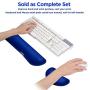 Gimars Superfine Fiber Widen Memory Foam Set Nonslip Mouse Pad Wrist Support & Keyboard Wrist Rest Support for Office, Computer, Laptop & Mac & Comfortable & Lightweight for Easy Typing & Pain Relief