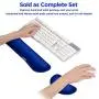 Gimars Superfine Fiber Widen Memory Foam Set Nonslip Mouse Pad Wrist Support & Keyboard Wrist Rest Support for Office, Computer, Laptop & Mac & Comfortable & Lightweight for Easy Typing & Pain Relief