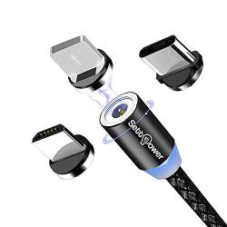 Smartphone Magnetic Charger Cable 3 in 1 Blue 3.3ft