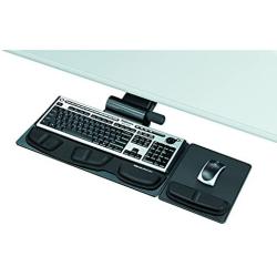Fellowes 8036001 Professional Premier Series Adjustable Keyboard Tray, 19w x 10-5/8d, Black,GRAPHITE/SILVER