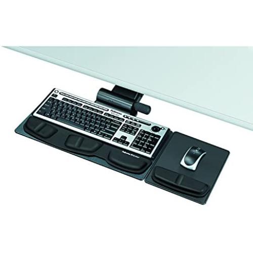 Fellowes 8036001 Professional Premier Series Adjustable Keyboard Tray, 19w x 10-5/8d, Black,GRAPHITE/SILVER