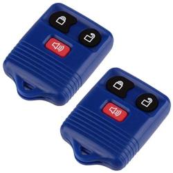Key Fob fits 1998-2016 Ford Lincoln Mercury Mazda Keyless Entry Remote (Blue), Set of 2