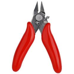 Micro Soft Wire Cutter,Mini Shear Flush Cutter with Internal Spring Mechanism for Electronics,Making jewelrys-3.5inch Red