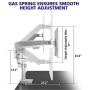 Aluminum Dual Monitor Mount Stand for 10''-32'' VESA Computer Screens, Holds up to 19.8lbs Each- Height Adjustable Gas Spring Monitor Arms Full Motion Swivel Bracket,Glorider White Monitor mounts