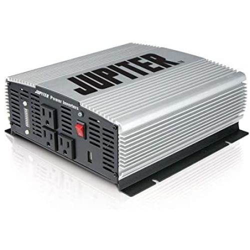 Jupiter Power Inverter 2000w (4000w Peak) converts vehicle 12v DC to House 120v power 3-120v AC outlets 1-2.1AMP USB plus protection from hi/lo voltage, high currents, high temp & short circuit
