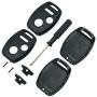 Olivine Auto 3 Buttons Key Fob Casing for Honda Civic CR-V Fit Accord Crosstour Odyssey CR-Z Keyless Entry Remote Key Shell (Only Key Shell Without Blade)(3Button-2PCS)