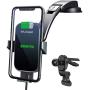 15W Metal Frame Wireless Car Charger Ennuts Auto-Clamping Qi Fast Charge Wireless Car Charger Mount Dashboard Air Vent Phone Holder Compatible for iPhone 11 Pro Max/11,Samsung Galaxy S20/S10 and More